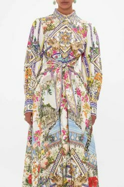 WAIST TIE SHIRT DRESS AMALFI AMORE -clothing shop CAMILLA 00023690 AMALFIAMORE WAISTTIESHIRTDRESS 4