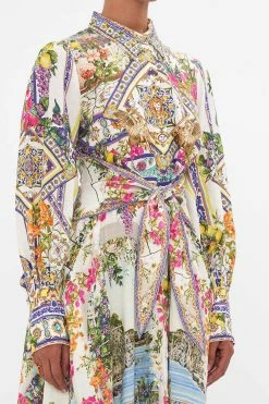 WAIST TIE SHIRT DRESS AMALFI AMORE -clothing shop CAMILLA 00023690 AMALFIAMORE WAISTTIESHIRTDRESS 5