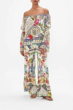 DROP SHOULDER BELL SLEEVE TOP AMALFI AMORE