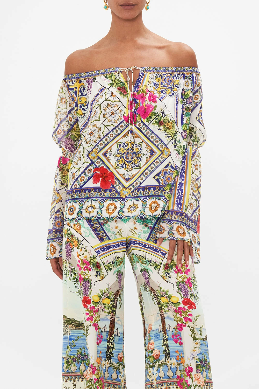 DROP SHOULDER BELL SLEEVE TOP AMALFI AMORE 5 DROP SHOULDER BELL SLEEVE TOP AMALFI AMORE - Image 5