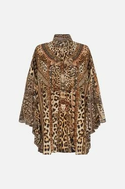 HIGH NECK RUFFLE SLEEVE BLOUSE STANDING OVATION -clothing shop CAMILLA 00023720 HIGH NECK RUFFLE SLEEVE BLOUSE STANDING OVATION GHOST