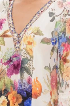 SHIRRED CUFF BLOUSE FRIENDS WITH FRESCOS -clothing shop CAMILLA 00023745 SHIRRED CUFF BLOUSE FRIENDS WITH FRESCOS 5