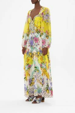 TIE FRONT LONG SLEEVE DRESS CATERINA SPRITZ -clothing shop CAMILLA 00023755 TIE FRONT MID SLEEVE DRESS CATERINA SPRITZ 2