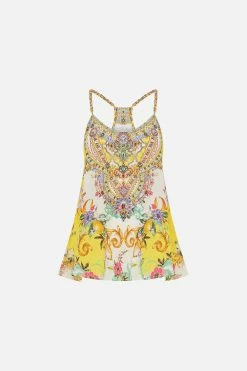 T BACK SHOESTRING TOP CATERINA SPRITZ -clothing shop CAMILLA 00023764 TBACKSHOESTRINGTOP CATERINASPRITZ GHOST 1