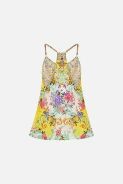 T BACK SHOESTRING TOP CATERINA SPRITZ -clothing shop CAMILLA 00023764 TBACKSHOESTRINGTOP CATERINASPRITZ GHOST 2