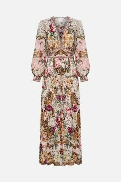 BUTTON DRESS WITH SHAPED WAISTBAND BAMBINO BLISS -clothing shop CAMILLA 00023788 BUTTON DRESS WITH SHAPED WAISTBAND BAMBINO BLISS GHOST