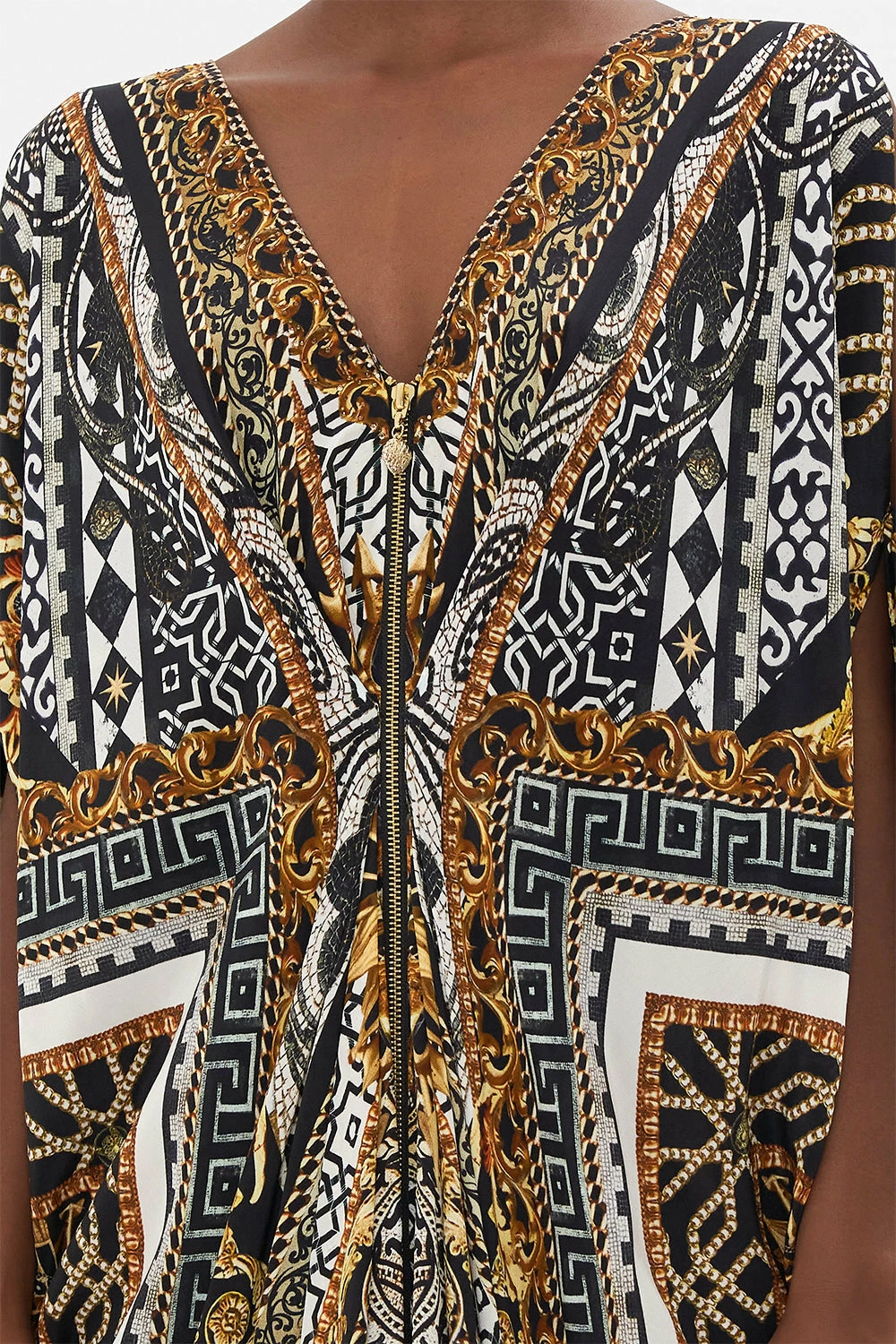 LONG DRAPE DRESS WITH ZIP FRONT LOOK UP TESORO - Image 6