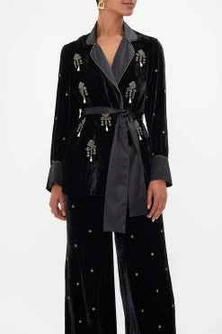 RELAXED JACKET WITH SPLIT CUFFS A NIGHT AT THE OPERA -clothing shop CAMILLA 00023845 ANIGHTATTHEOPERA RELAXEDJACKETW SPLITCUFFS VELVETFLOW 4