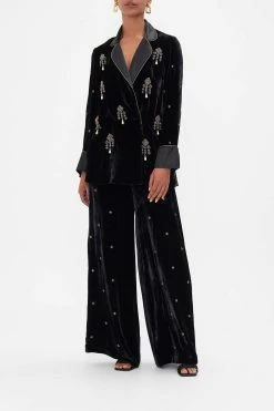 RELAXED JACKET WITH SPLIT CUFFS A NIGHT AT THE OPERA -clothing shop CAMILLA 00023845 ANIGHTATTHEOPERA RELAXEDJACKETW SPLITCUFFS VELVETFLOW 6