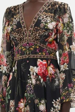 SHAPED WAISTBAND DRESS WITH RUFFLE FRILL SLEEVES A NIGHT AT THE OPERA -clothing shop CAMILLA 00023855 SHAPED WAISTBAND DRESS WITH RUFFLE FRILL SLEEVES A NIGHT AT THE OPERA 5 de151fbc 5212 42d9 b1e5 de7c99e4684a