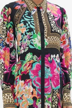 WAIST TIE SHIRT DRESS PRINTED PRIMA VERA -clothing shop CAMILLA 00023864 WAIST TIE SHIRT DRESS PRINTED PRIMA VERA 5