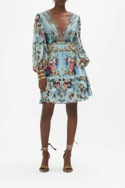 BUTTON FRONT FRILL DRESS LETTERS TO LEO