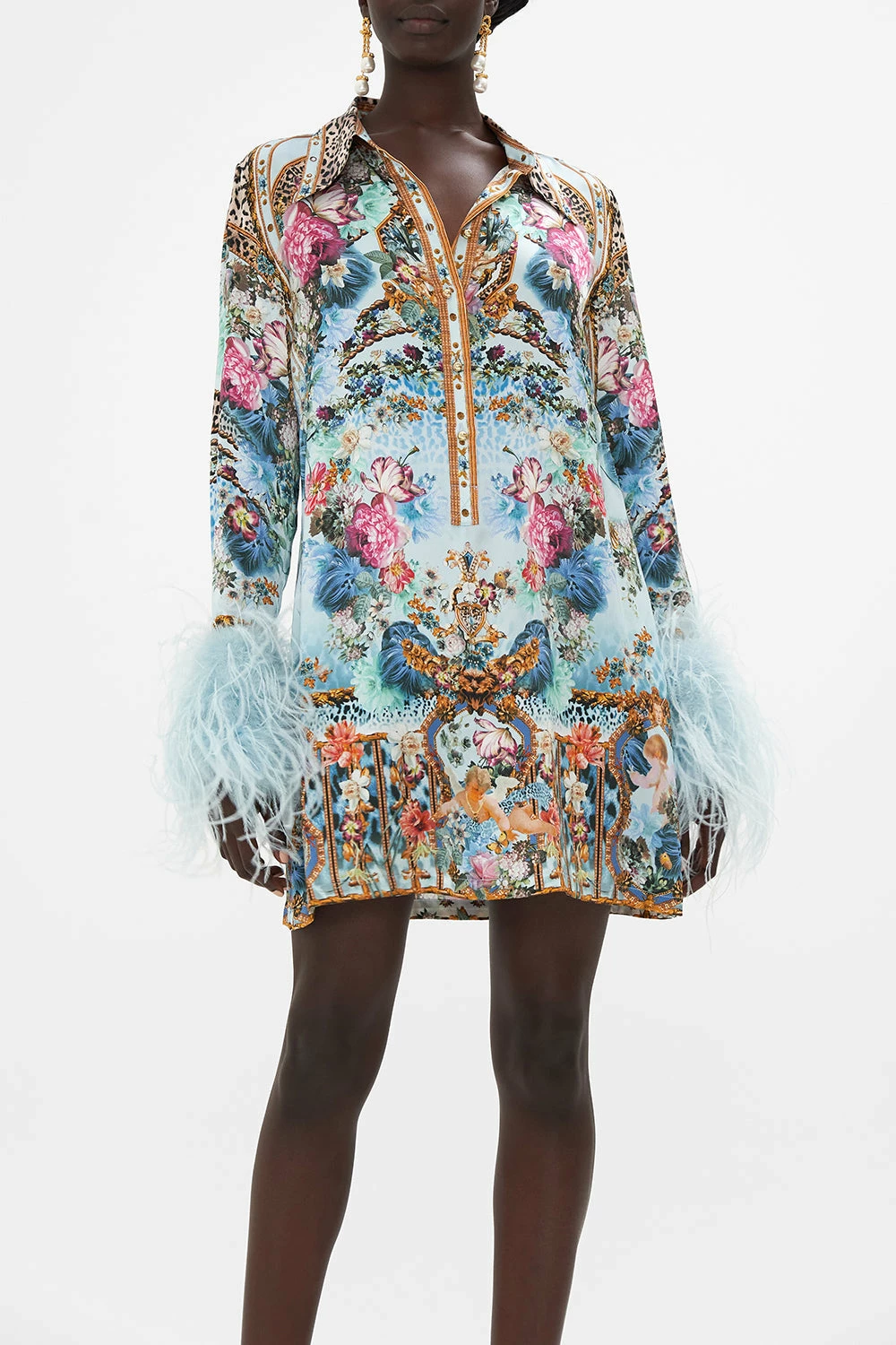 MINI SHIRT DRESS WITH FEATHERS LETTERS TO LEO 5 MINI SHIRT DRESS WITH FEATHERS LETTERS TO LEO - Image 5