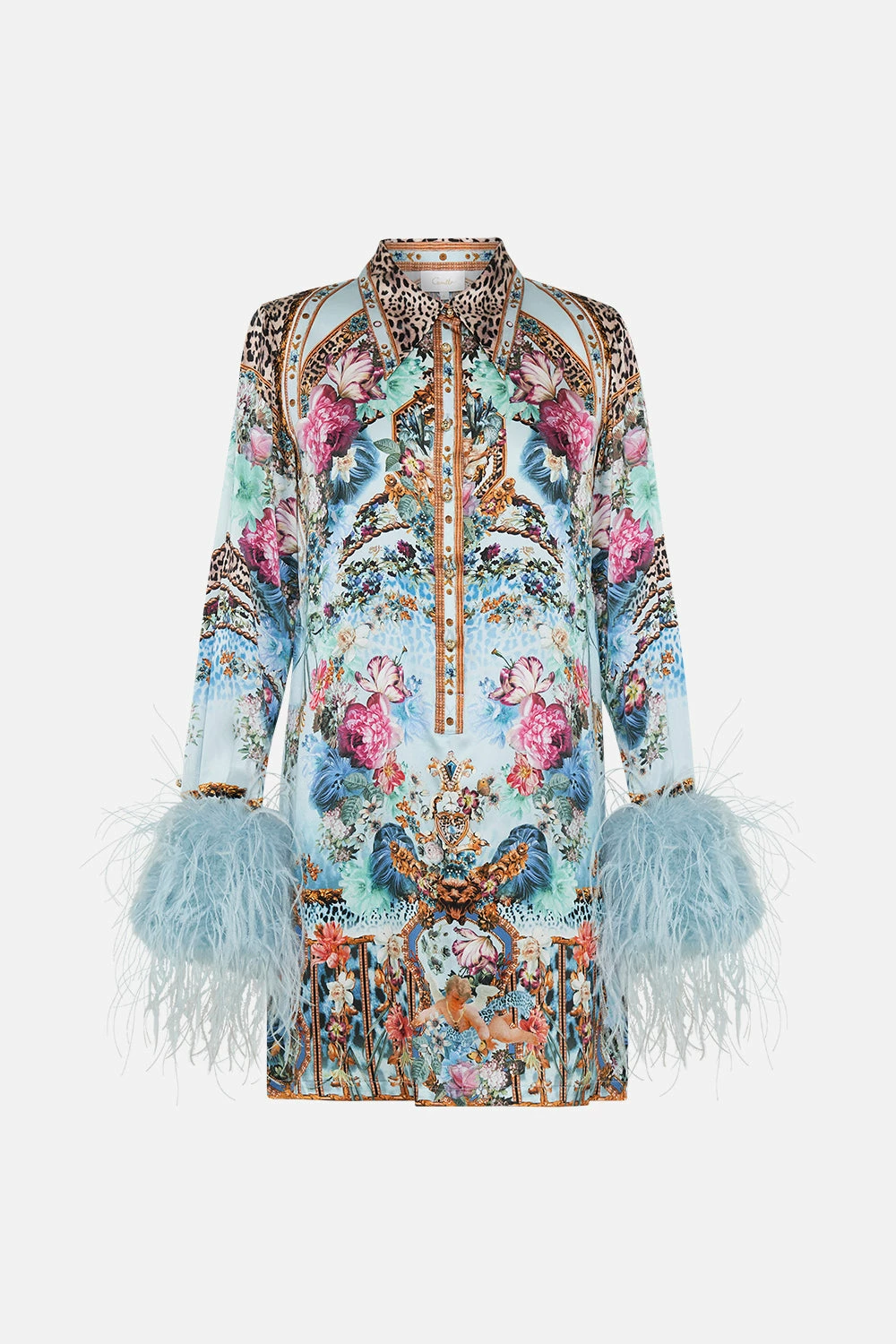 MINI SHIRT DRESS WITH FEATHERS LETTERS TO LEO 3 MINI SHIRT DRESS WITH FEATHERS LETTERS TO LEO - Image 3