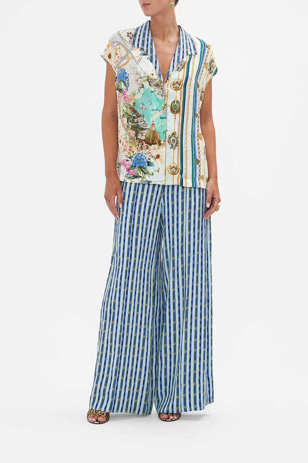 BUTTON THROUGH COLLARED TOP AMALFI LULLABY 1 BUTTON THROUGH COLLARED TOP AMALFI LULLABY