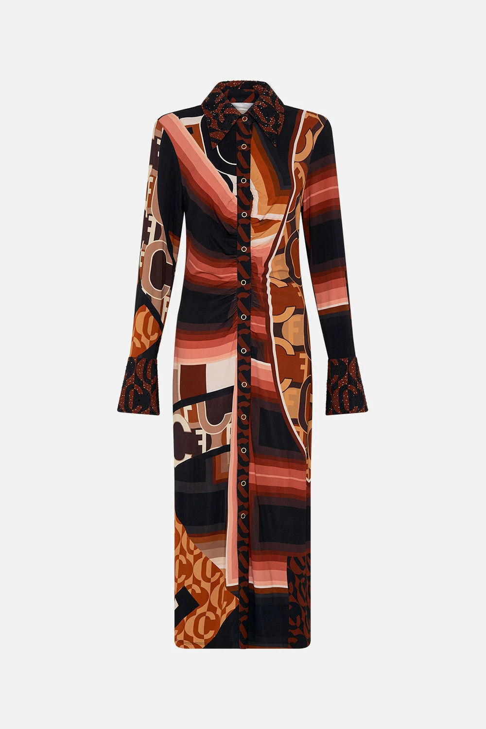 JERSEY MIDI SHIRT DRESS FEELING FRESCO 3 JERSEY MIDI SHIRT DRESS FEELING FRESCO - Image 3