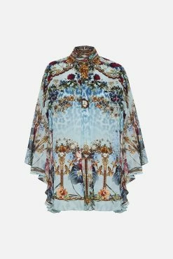 HIGH NECK RUFFLE SLEEVE BLOUSE LETTERS TO LEO 9 HIGH NECK RUFFLE SLEEVE BLOUSE LETTERS TO LEO -clothing shop CAMILLA 00023898 HIGH NECK RUFFLE SLEEVE BLOUSE LETTERS TO LEO GHOST