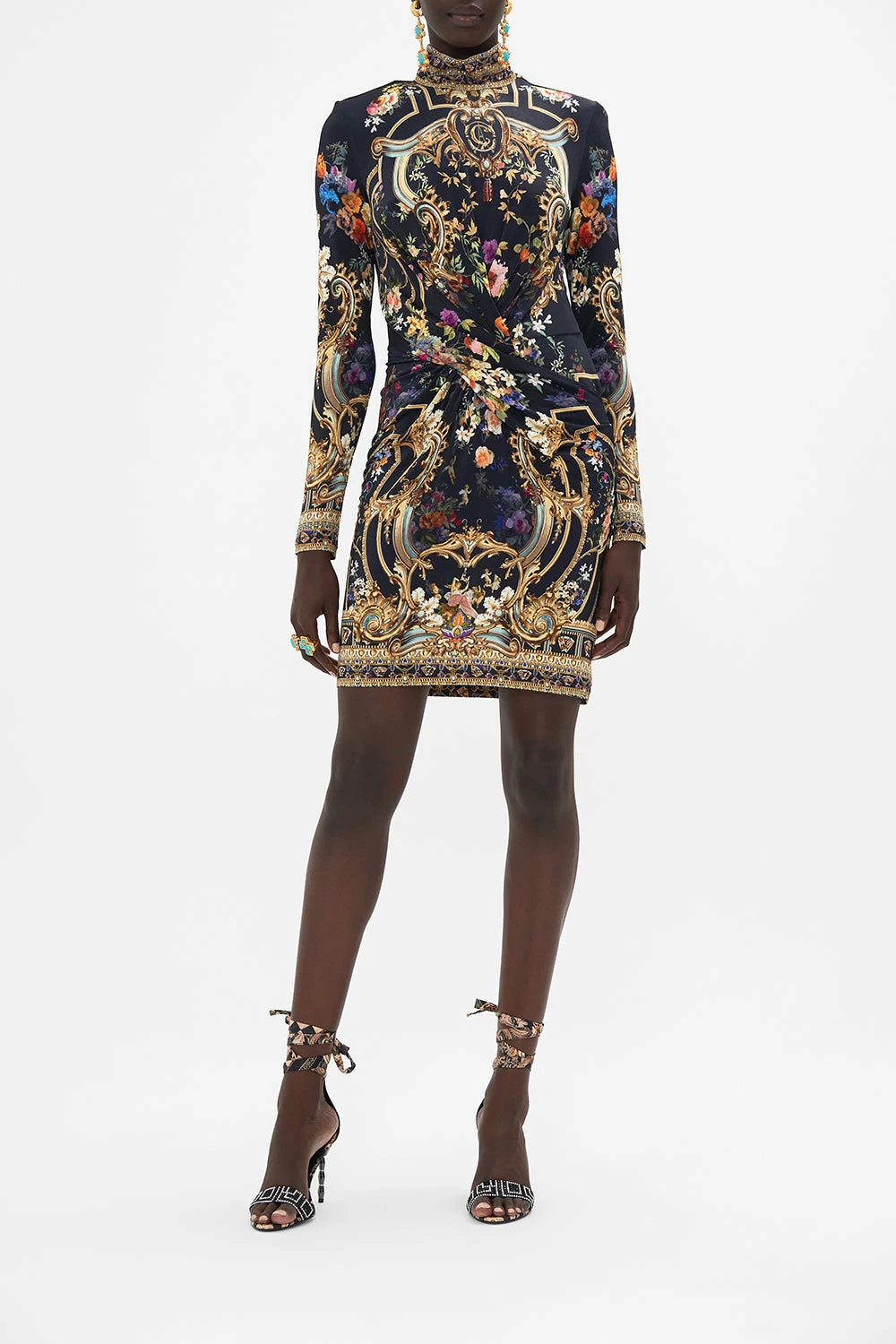 CROSS FRONT MINI DRESS PLAY YOUR CARDS RIGHT