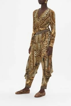 RUCHED LONG SLEEVE JERSEY TOP STANDING OVATION -clothing shop CAMILLA 00023920 RUCHED LONG SLEEVE JERSEY TOP STANDING OVATION 2