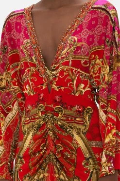 RUCHED FRONT JERSEY DRESS SWEET SOPRANO -clothing shop CAMILLA 00023921 RUCHED FRONT JERSEY DRESS SWEET SOPRANO 5