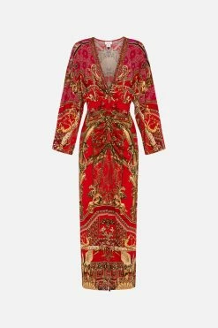 RUCHED FRONT JERSEY DRESS SWEET SOPRANO -clothing shop CAMILLA 00023921 RUCHED FRONT JERSEY DRESS SWEET SOPRANO GHOST