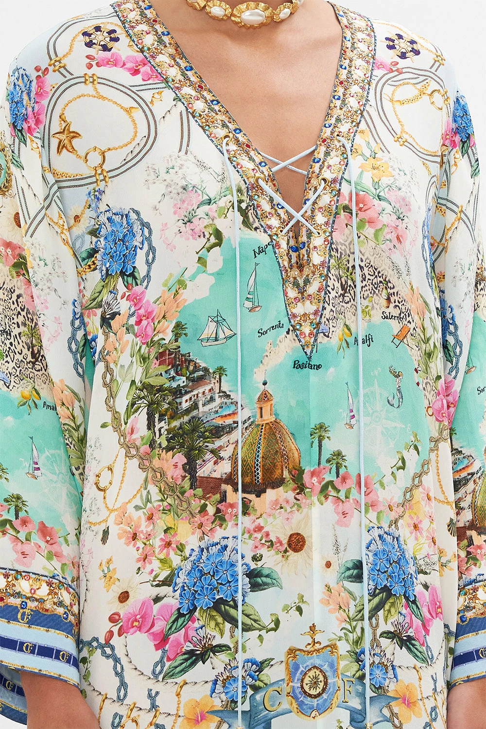 METAL EYELET KAFTAN AMALFI LULLABY 4 METAL EYELET KAFTAN AMALFI LULLABY - Image 4