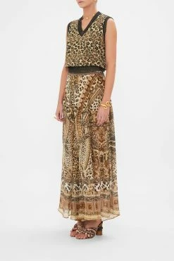 CROPPED JACQUARD KNIT VEST STANDING OVATION -clothing shop CAMILLA 00024003 CROPPEDKNITVEST STANDINGOVATION 2