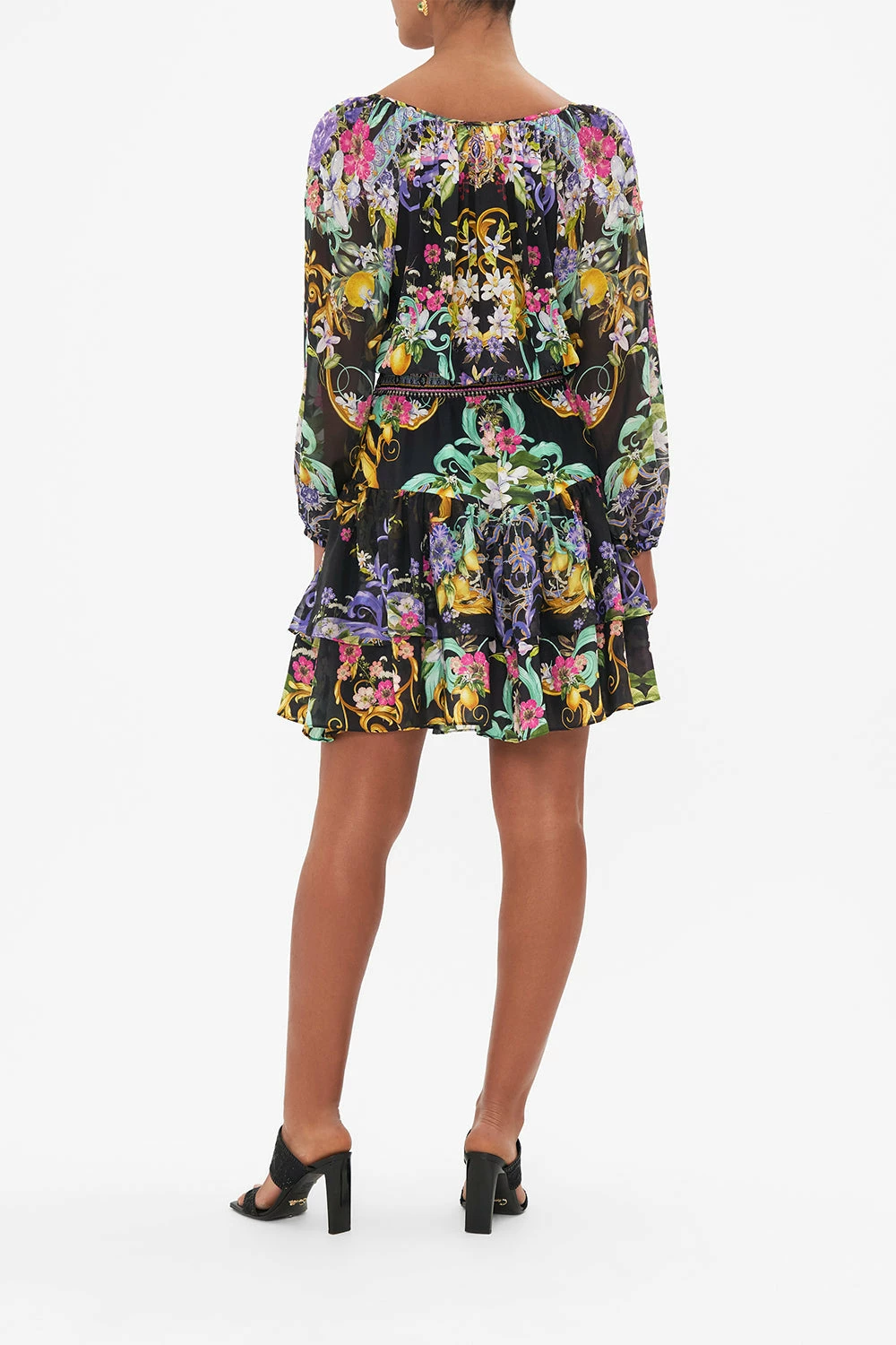 BLOUSON SLEEVE DRESS WITH DOUBLE RUFFLE HEM MEET ME IN MARCHESA 2 BLOUSON SLEEVE DRESS WITH DOUBLE RUFFLE HEM MEET ME IN MARCHESA - Image 2