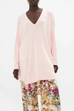 V NECK JUMPER WITH PRINT BACK BAMBINO BLISS -clothing shop CAMILLA 00024059 V NECK JUMPER WITH PRINT BACK BAMBINO BLISS 4