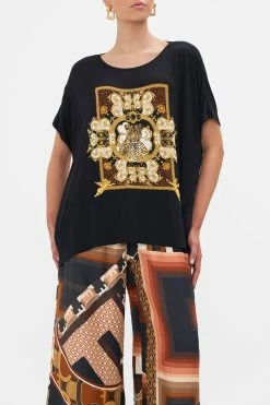 LOOSE FIT ROUND NECK TEE - BLACK FEELING FRESCO 11 LOOSE FIT ROUND NECK TEE - BLACK FEELING FRESCO -clothing shop CAMILLA 00024105 FEELINGFRESCO LOOSEFITROUNDNECKTEE 4 c9cd9aaf 50e3 487c b3ca 3c0c5f103f4d