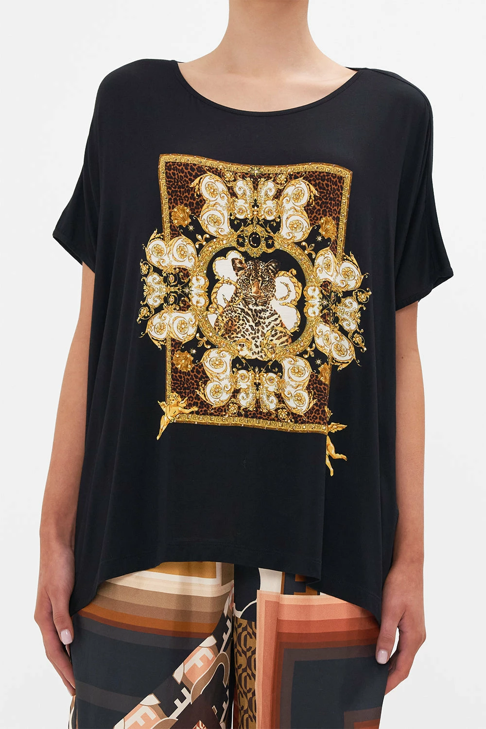 LOOSE FIT ROUND NECK TEE - BLACK FEELING FRESCO 6 LOOSE FIT ROUND NECK TEE - BLACK FEELING FRESCO - Image 6