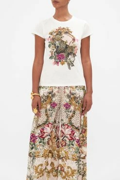 ORGANIC COTTON SLIM FIT TEE BAMBINO BLISS -clothing shop CAMILLA 00024117 BAMBINOBLISS SLIMFITROUNDNECKT SHIRT SOLIDWHITE 4