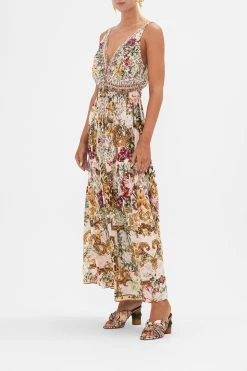 SHIRRED WAIST DETAIL LONG DRESS BAMBINO BLISS -clothing shop CAMILLA 00024133 SHIRRED WAIST DETAIL LONG DRESS BAMBINO BLISS 2