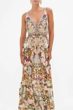 SHIRRED WAIST DETAIL LONG DRESS BAMBINO BLISS -clothing shop CAMILLA 00024133 SHIRRED WAIST DETAIL LONG DRESS BAMBINO BLISS 4