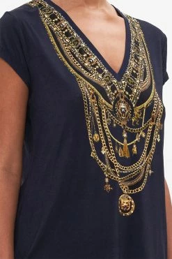 V-NECK TEE DUOMO KALEIDO -clothing shop CAMILLA 00024217 DUOMOKALEIDO V NECKTEE 5