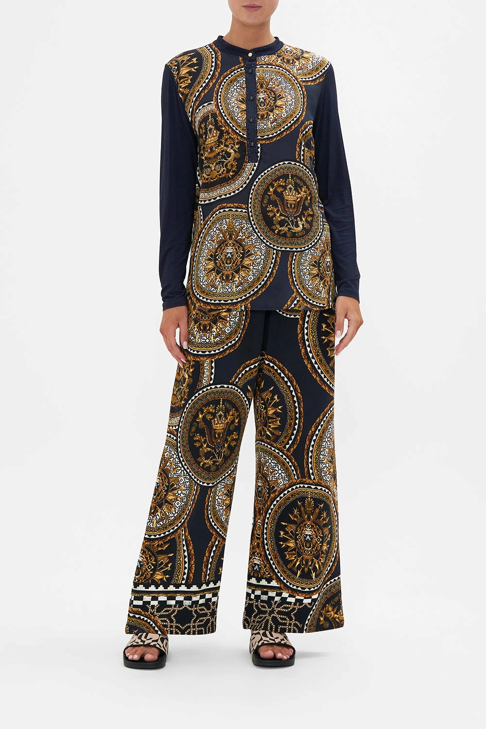 SPLICED HENLEY SHIRT DUOMO KALEIDO 1 SPLICED HENLEY SHIRT DUOMO KALEIDO