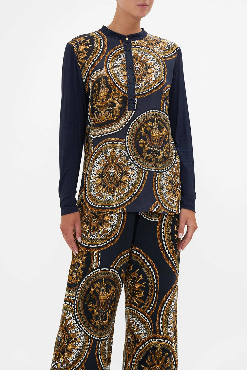 SPLICED HENLEY SHIRT DUOMO KALEIDO 6 SPLICED HENLEY SHIRT DUOMO KALEIDO - Image 6