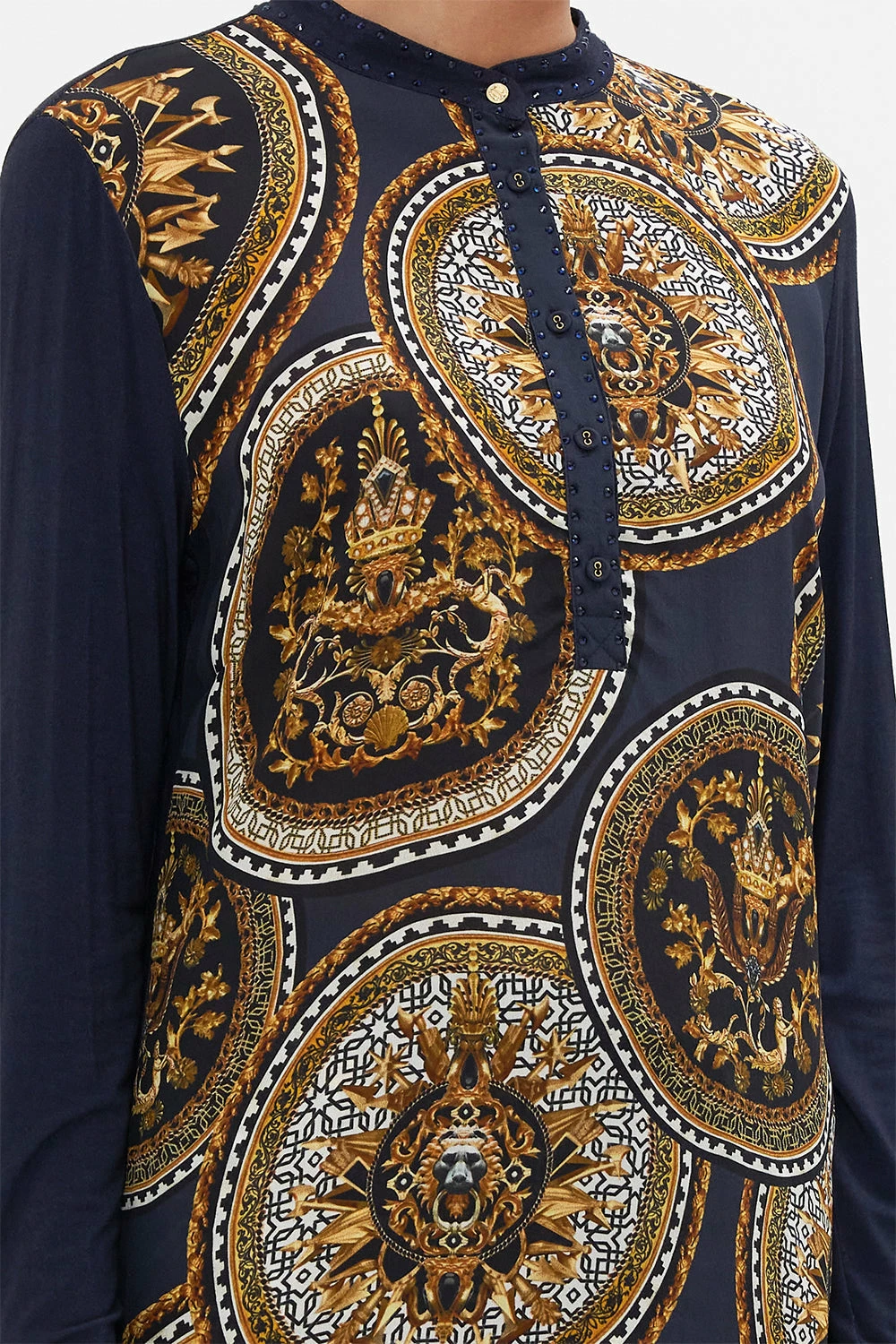 SPLICED HENLEY SHIRT DUOMO KALEIDO 5 SPLICED HENLEY SHIRT DUOMO KALEIDO - Image 5