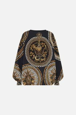 TUCK DETAIL SWEATER DUOMO KALEIDO -clothing shop CAMILLA 00024219 TUCK DETAIL SWEATER DUOMO KALEIDO GHOST 2