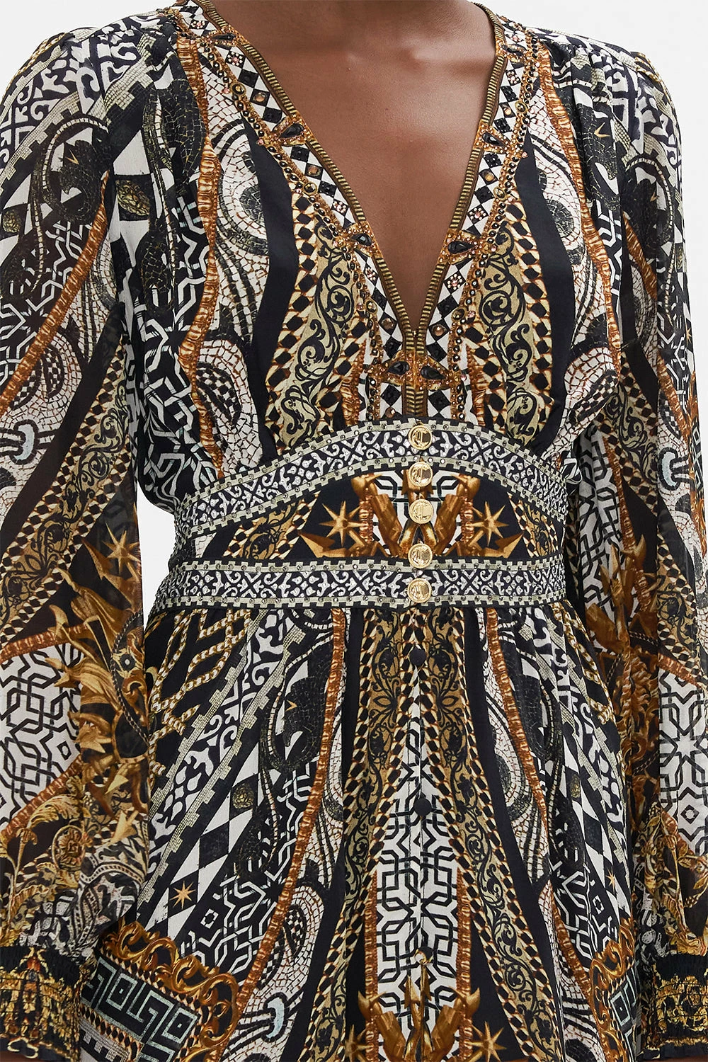 BUTTON DRESS WITH SHAPED WAISTBAND LOOK UP TESORO - Image 6