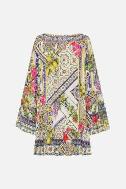 A LINE FRILL DRESS AMALFI AMORE -clothing shop CAMILLA 00024271 ALINEFRILLDRESS AMALFIAMORE GHOST 2