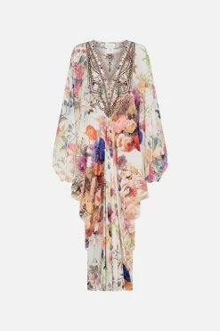 T SHAPE LONG KAFTAN FRIENDS WITH FRESCOS -clothing shop CAMILLA 00024289 T SHAPE LONG KAFTAN FRIENDS WITH FRESCOS GHOST