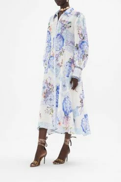 WAIST TIE SHIRT DRESS PAINT ME POSITANO -clothing shop CAMILLA 00024301 WAIST TIE SHIRT DRESS PAINT ME POSITANO 2