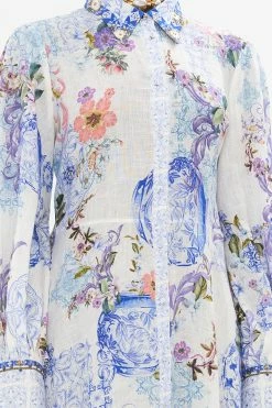 WAIST TIE SHIRT DRESS PAINT ME POSITANO -clothing shop CAMILLA 00024301 WAIST TIE SHIRT DRESS PAINT ME POSITANO 5