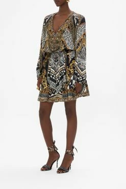 SHIRRED RELAXED SHORT DRESS LOOK UP TESORO -clothing shop CAMILLA 00024327 SHIRRED RELAXED SHORT DRESS LOOK UP TESORO 2