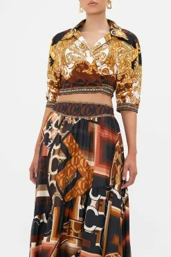 CROPPED TOP WITH TIE FRONT FEELING FRESCO -clothing shop CAMILLA 00024402 FEELINGFRESCO CROPPEDTOPWITHTIEFRONT 4