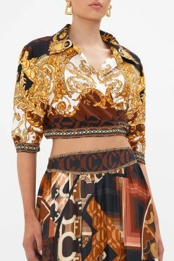 CROPPED TOP WITH TIE FRONT FEELING FRESCO -clothing shop CAMILLA 00024402 FEELINGFRESCO CROPPEDTOPWITHTIEFRONT 5