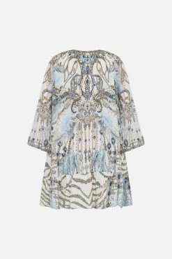 A-LINE GATHERED PANEL DRESS MOON AND BACK -clothing shop CAMILLA 00024575 A LINE GATHERED PANEL DRESS MOON AND BACK GHOST MTL 2