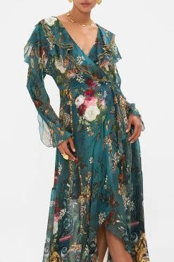 RUFFLE WRAP DRESS VERDIS WORLD -clothing shop CAMILLA 00024736 RUFFLE WRAP DRESS VERDIS WORLD 4