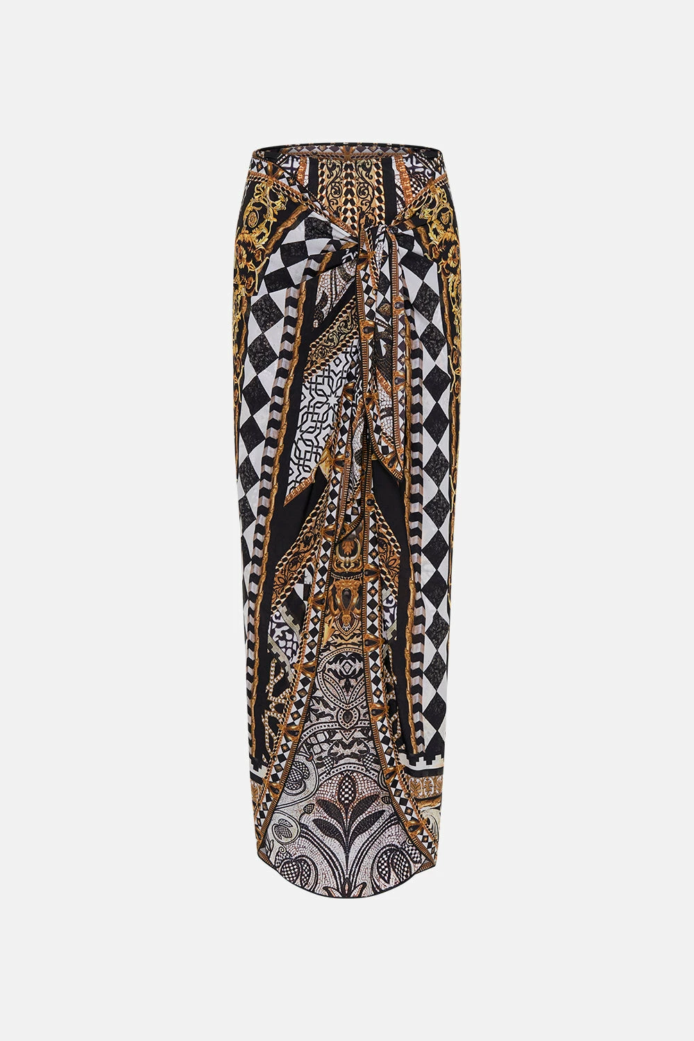 LAYERED LONG SARONG WITH FRONT TIE LOOK UP TESORO - Image 3